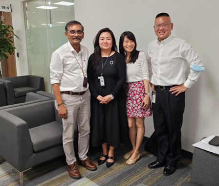  ​Gobi with his SGH Employee Relations colleagues. (from left) Gobi, Thara Lam, Emma Fung, Eugene Lim 