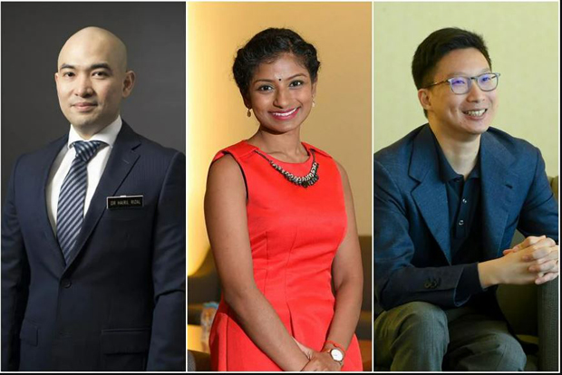  Dr Hairil Rizal Abdullah (left), Dr M. Premikha (centre) and Mr Matthew Lee are three recipients of the bond-free scholarship. PHOTOS SGH, DIOS VINCOY JR 