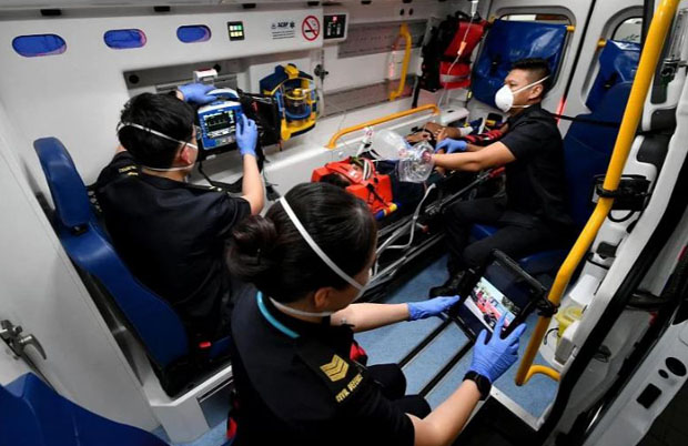  ​Today, paramedics fulfil many other roles, and some are even employed in hospitals to support operations. ST PHOTO LIM YAOHUI 