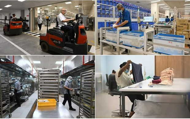  ​Hundreds of staff at Singapore General Hospital work in underground facilities in vital backend operations. ST PHOTOS NG SOR LUAN 