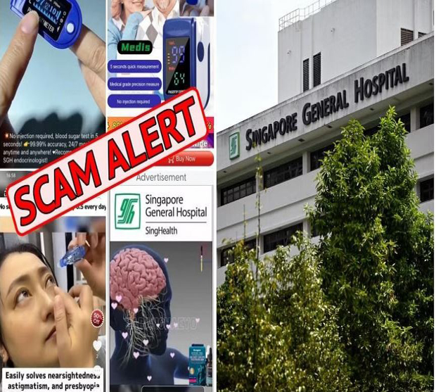  ​The Singapore General Hospital said it has come to its attention that advertisements on social media platforms are using its logo to promote health products. PHOTOS SINGAPORE GENERAL HOSPITAL/ FACEBOOK, KUA CHEE SIONG 
