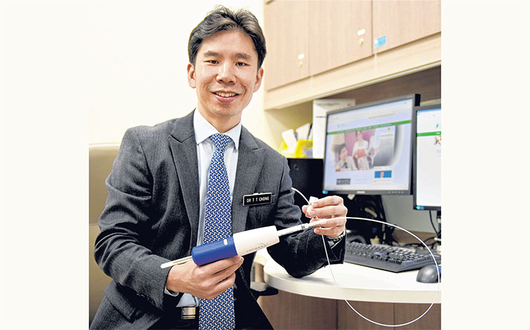 Dr Chong simply glues the vein shut, instead of closing it with heat, which risks damaging surrounding tissue.