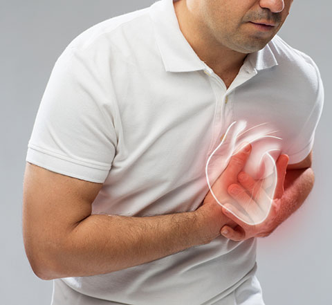Man experiencing chest pain | SingHealth